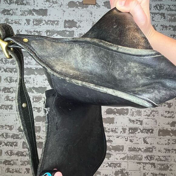 Coach | vintage black leather crossbody bag as is - Picture 13 of 14